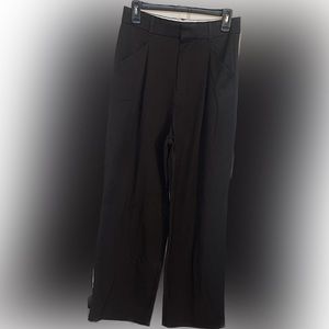 Zara. Chocolate brown trousers. Wide leg trouser.